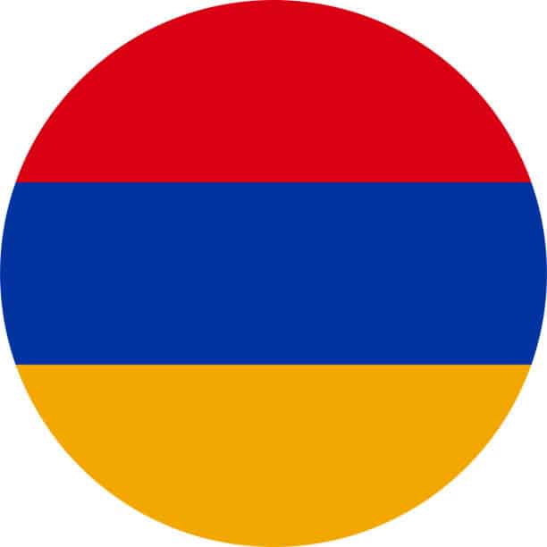 Armenian round flag icon graphics design. Signs and symbols.